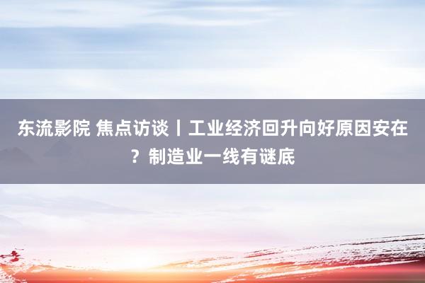 东流影院 焦点访谈丨工业经济回升向好原因安在？制造业一线有谜底
