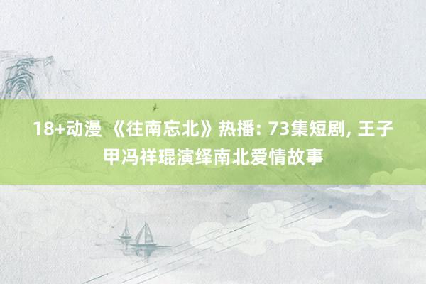 18+动漫 《往南忘北》热播: 73集短剧， 王子甲冯祥琨演绎南北爱情故事